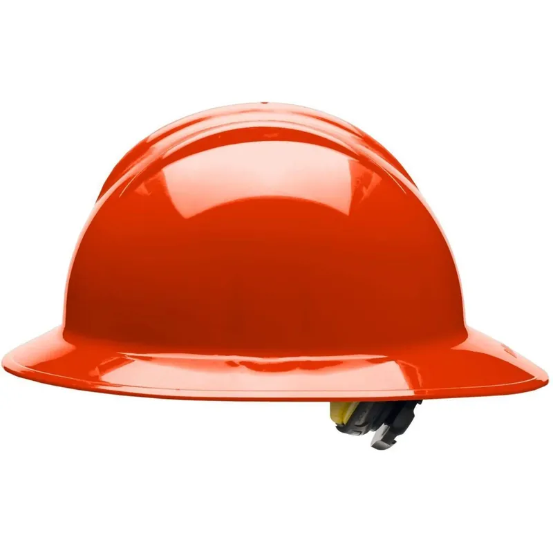 Bullard 33HOR C33 Hi Viz Orange HDPE Full Brim Hard Hat With Ratchet/6 Point Ratchet Suspension