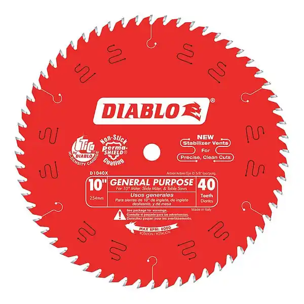 Zoro G6638059 Diablo 10 inches 40-Teeth Circular Saw Blade