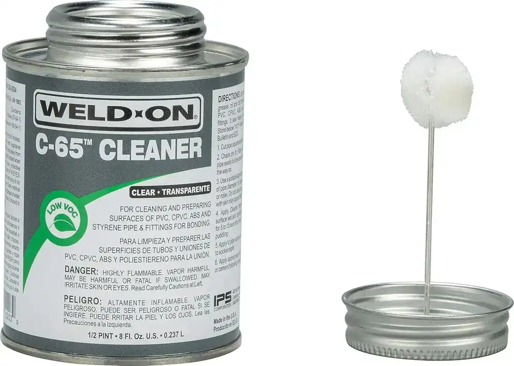 Weld-On 107650041 1/2 Pint IPS Pipe Cleaner with Applicator Cap