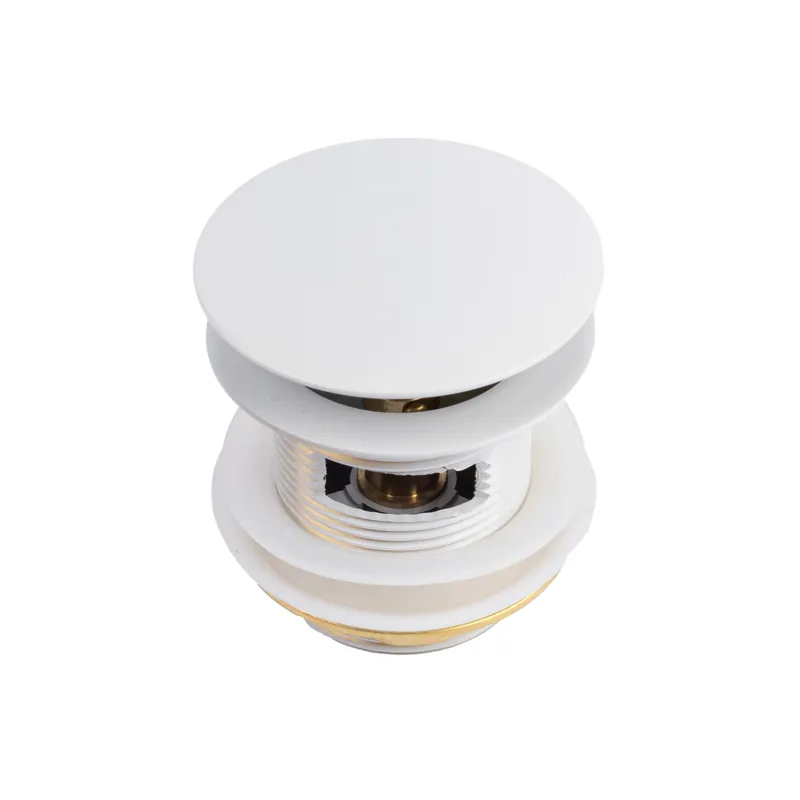Maax 10037678-002 Bathtub Pop-Up Metal Drain in White