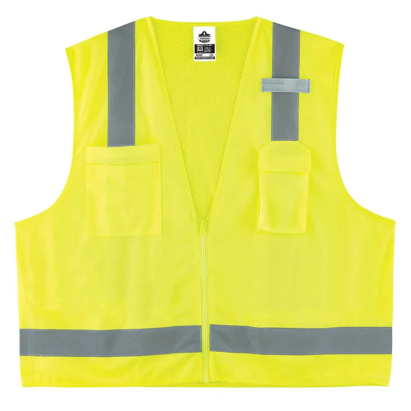 Glowear 24021 Hi-Vis Surveyor Vest - Type R, Class 2, Zipper, 4 Pockets