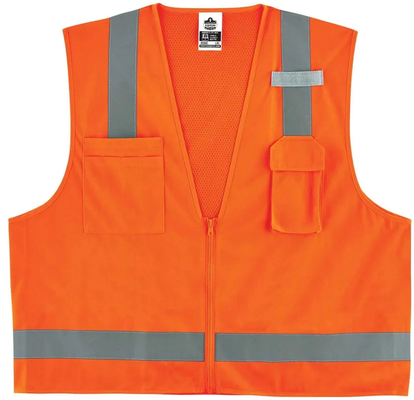 Glowear 24011 Hi-Vis Surveyors Vest - Type R, Class 2, Zipper, Economy
