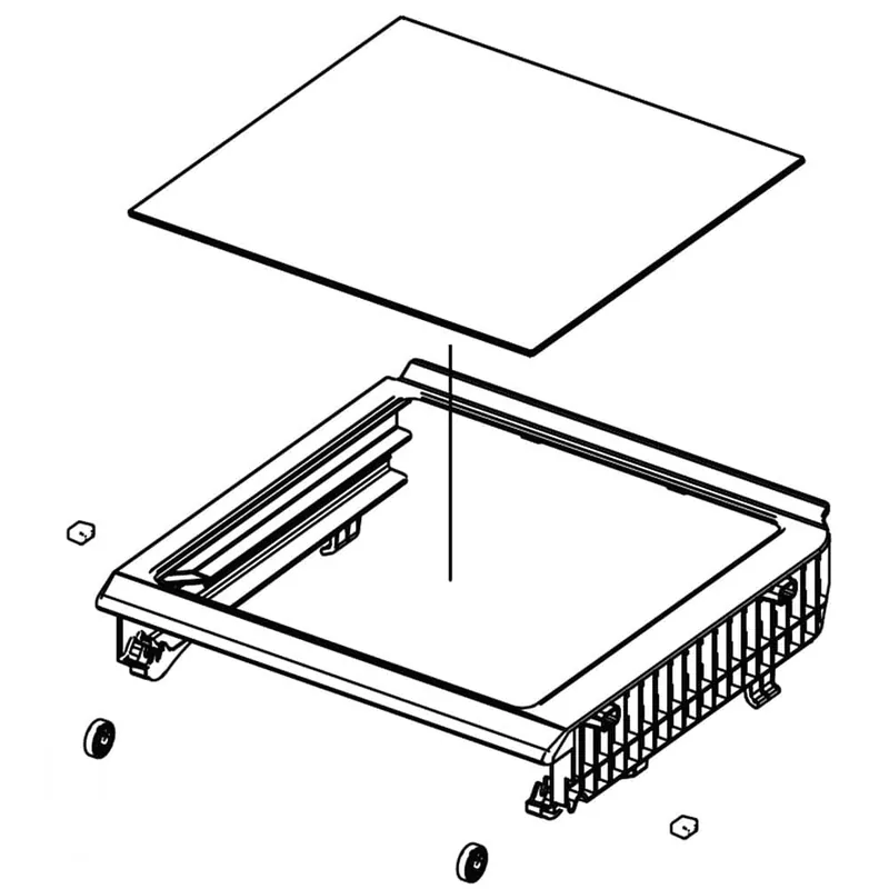 Samsung DA97-06137C Refrigerator Freezer Glass Shelf