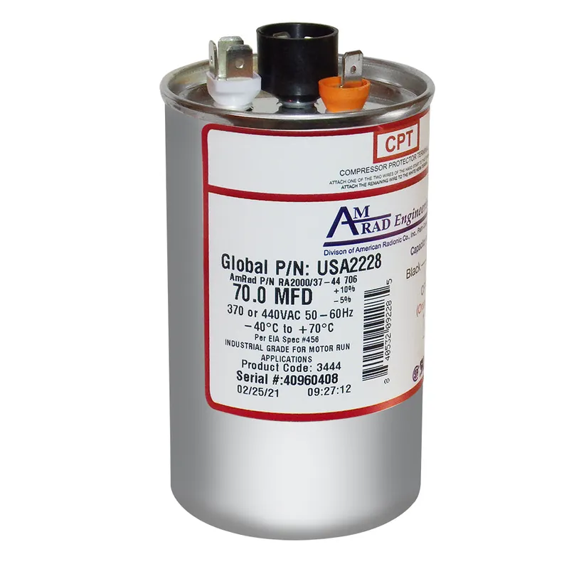 Global Source USA2228 70 MFD x 370/440 Run Capacitor USA2228