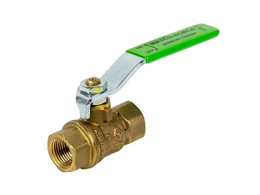 Matco-Norca 757T03LF Brass Ball Valve 1/2 inches Iron Pipe x Iron Pipe