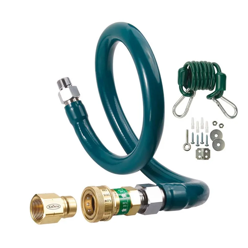 Krowne M7560K2 3/4 inches x 60 inches Gas Connector with Quick Disconnect & Restraining Cable Kit