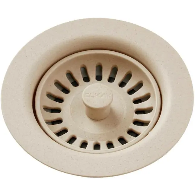Elkay LKQS35SD Polymer Drain Fitting with Removable Basket Strainer and Rubber Stopper