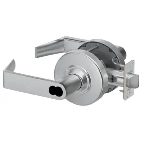 Schlage Lock PC70-B-RHO-626 Grade 1, Cylindrical Classroom Lock Rhodes Lever, SFIC Small Format IC Prep, Less Core, 2-3/4 inches Backset, ANSI Strike