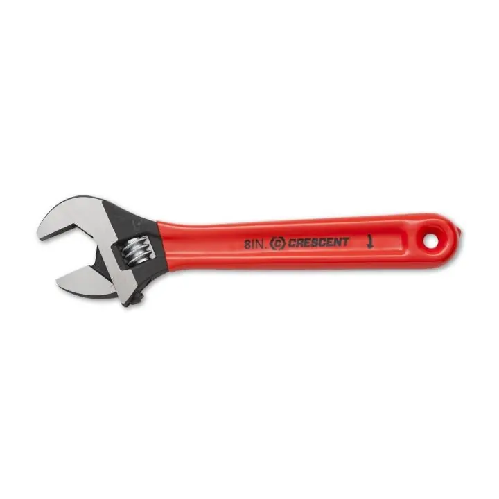 Crescent AT28CVS Adjustable Wrench 8 inches Black Oxide Cushion Grip - Carded