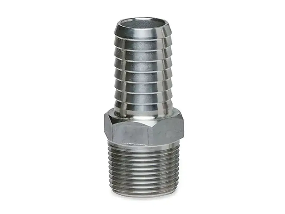 Campbell MASS5T Male Adapter With Wrench-Grip Shoulder, 1-1/4 in, Stainless Steel, Import