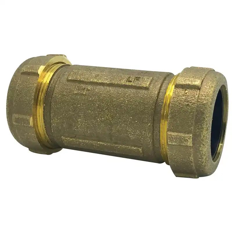 Wal-Rich 4531010 1 1/2 inches Short Brass Compression Coupling (Lead-Free)