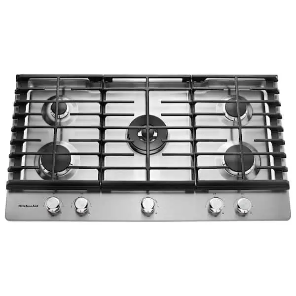 KitchenAid KCGS556ESS 36 inches 5-Burner Gas Cooktop