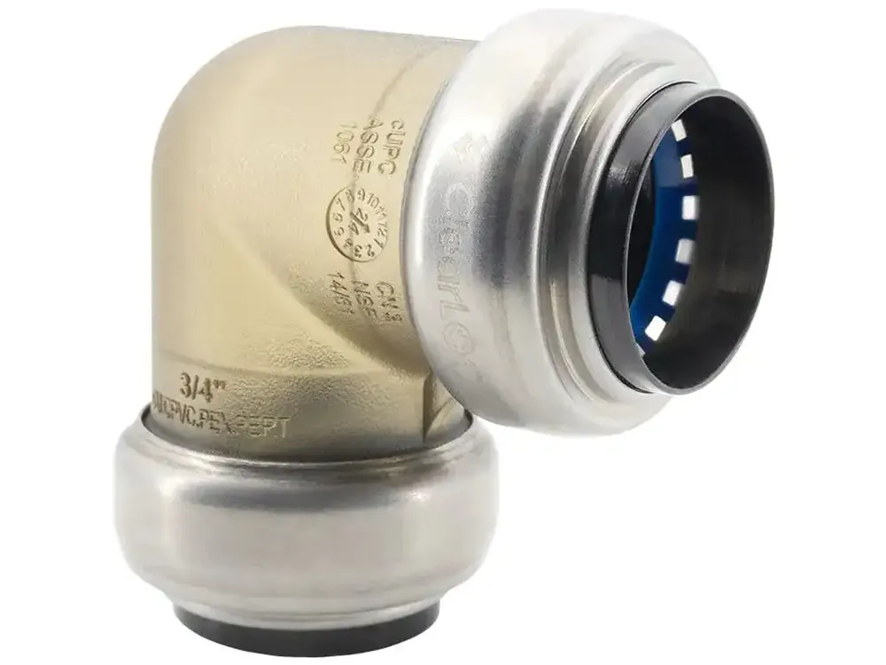 Legend Valve 457-055 Push Fit 90deg Ell 1 inches ClearLOC Elbow