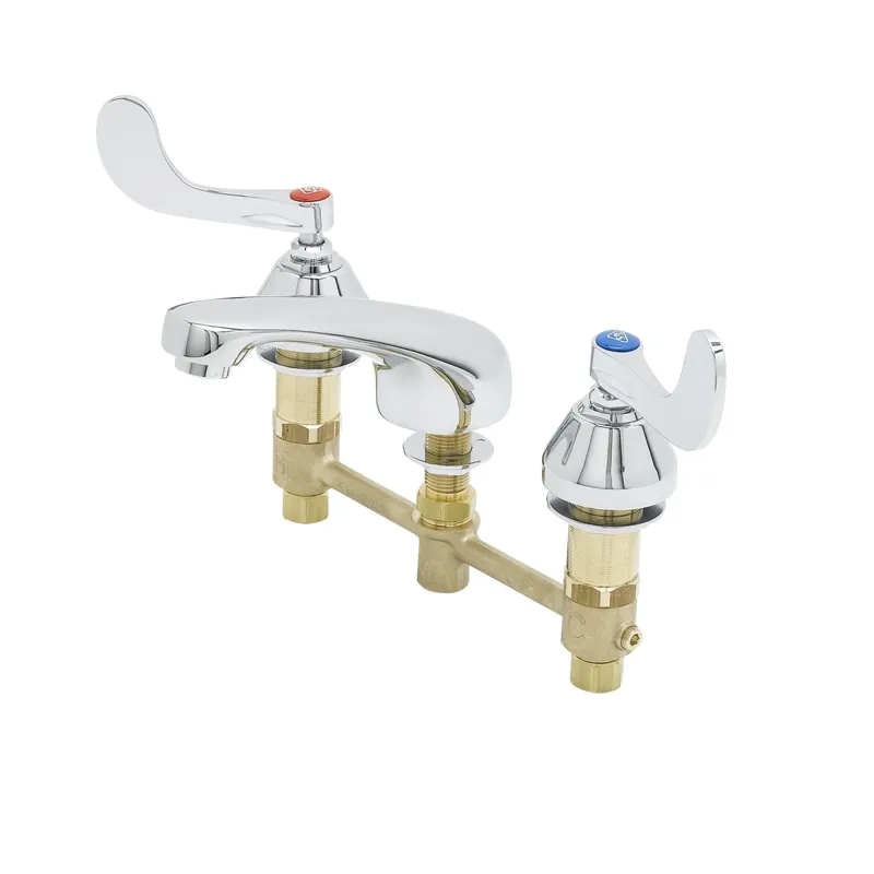 T&S Brass B-2990-WH4-CR-VF05 Lavatory Faucet Concealed Body 8 inches Centers Cast Spout 4 inches Wrist
