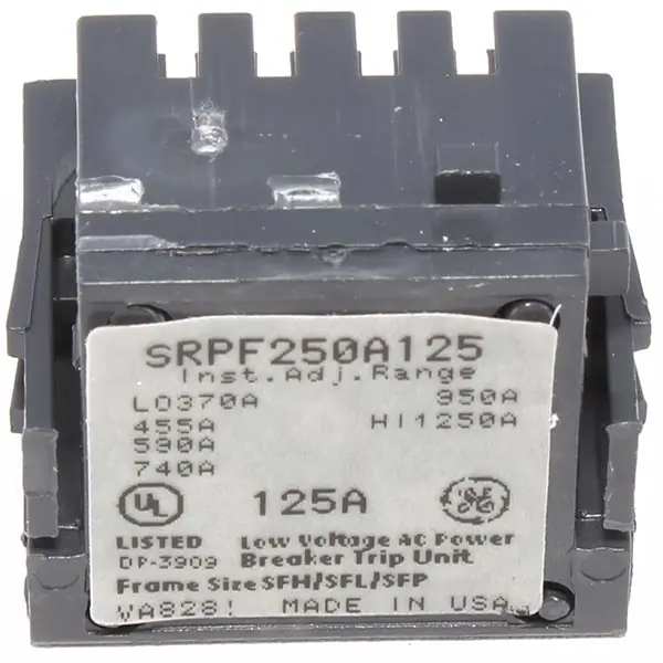 General Electric SRPF250A125 Spectra RMS Rating Plug 250 A, 125 A Plug Current SF250 Frame