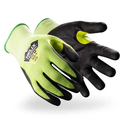 Hexarmor 3062-XL (10) Helix 18 Gauge High Performance Polyethylene Blend And Nitrile Cut Resistant Gloves With Foam Nitrile Coated Palm And Fingertips (Touchscreen Compatible)