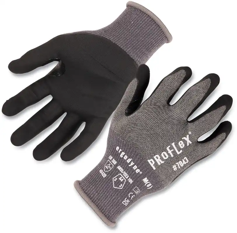 Proflex 10525 Proflex 7043 ANSI A4 Nitrile Coated CR Gloves, X-Large, 1 Pair