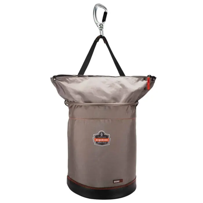 Arsenal 15976 XL Nylon Hoist Bucket Tool Bag - Swiveling Carabiner, Zipper Top