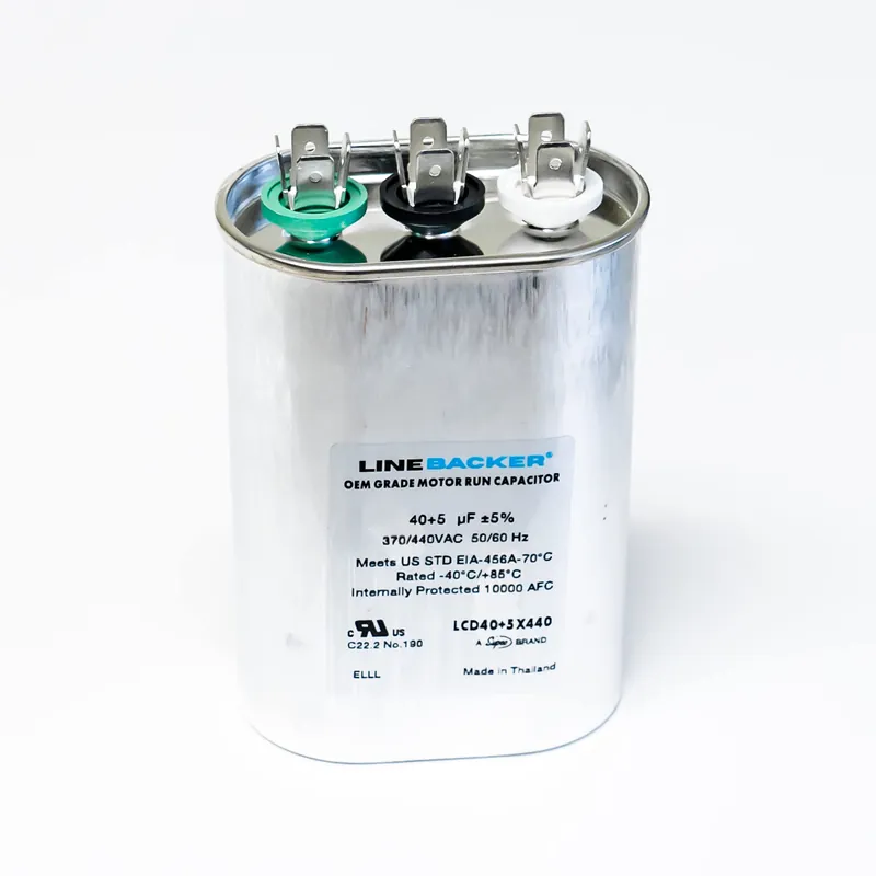 Supco LCD40+5X440 Capacitor Oval Dual Run 40 + 5 uf 370/440 Volts Linebacker