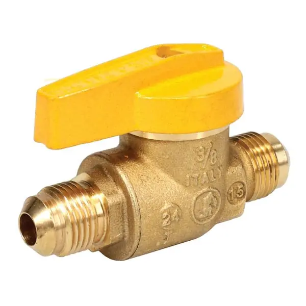 Cambridge 200439 Gas Ball Valve 3/8 in. OD Flare x 3/8 in. OD Flare