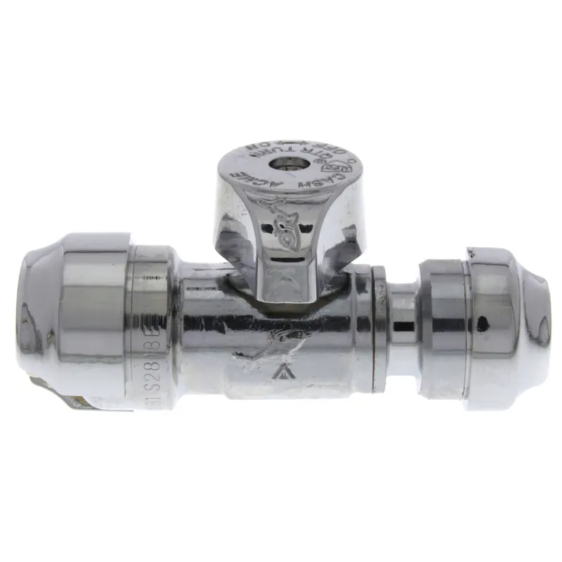 Sharkbite 23049-0000LF 1/2 In. x 1/4 In. (3/8 In. OD) Brass Straight Stop Valve
