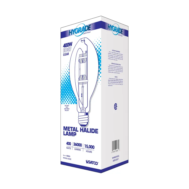 Satco-Nuvo S5833 Metal Halide HID 400W Mogul Base ED37