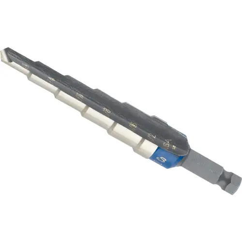 Irwin 26151266 Unibit 3/16 In. - 1/2 In. #2 Step Drill Bit, 6 Steps