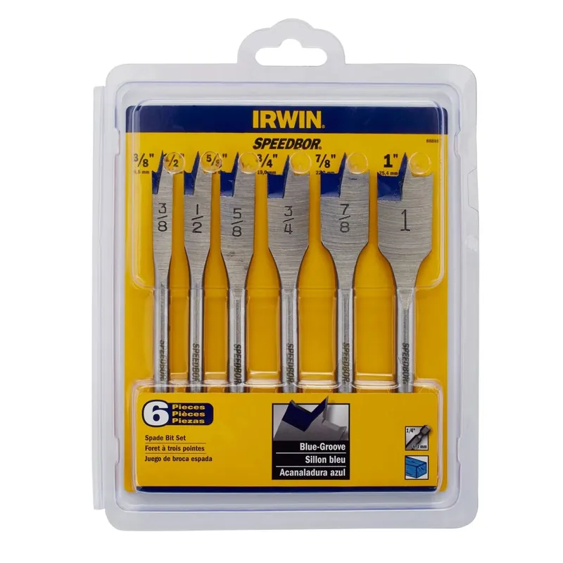Irwin 26140111 Speedbor 6-Piece Spade Bit Set