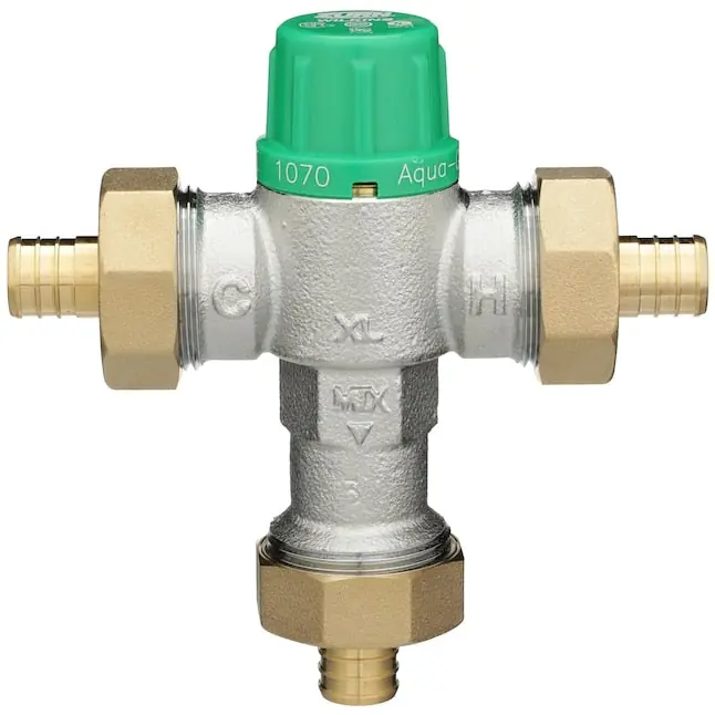 Wilkins 12-ZW1070XLPEX Aqua-Gard Thermostatic Mixing Valve 1/2 in PEX Barb