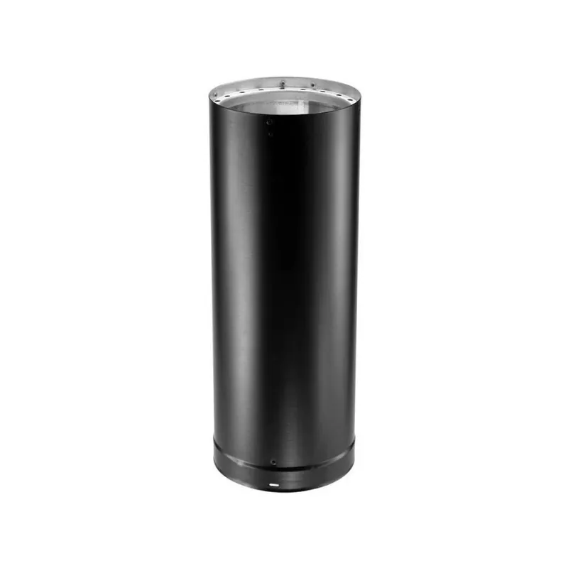 Duravent 8DVL-24 DVL 8 inches Diameter x 24 inches Long Double Wall Black Stove Pipe