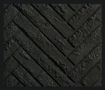 Majestic ODCOUG-36BKHR Black Herrringbone Refractory Panels for Majestic Courtyard