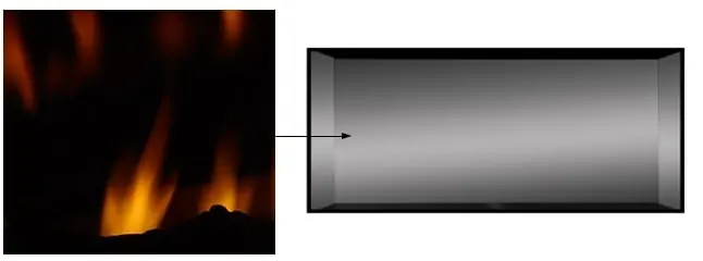 Majestic BGK-48 Reflective Black Ceramic Glass Liner Kit For 48 Inch Fireplace