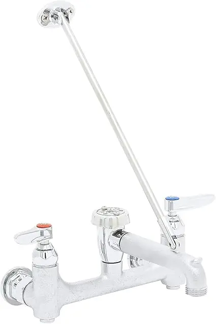 T&S Brass B-665-BSTR Service Sink Faucet 8 inches Wall Mount