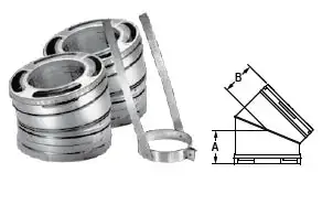 Duravent 6DP-E30K DuraPlus All-Fuel Chimney 6in. Diameter 30 Degree Elbow Kit
