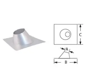Duravent 35CVS-F Adjustable Flashing 0/12-6/12