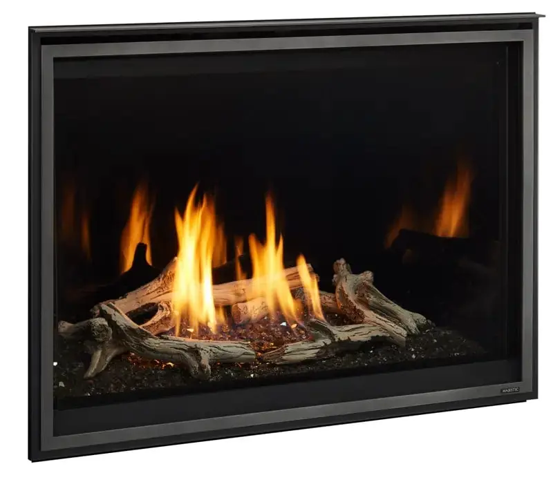 Majestic MER42MN 42 inches Meridian Modern gas fireplace with IntelliFire Touch ignition 2-sided