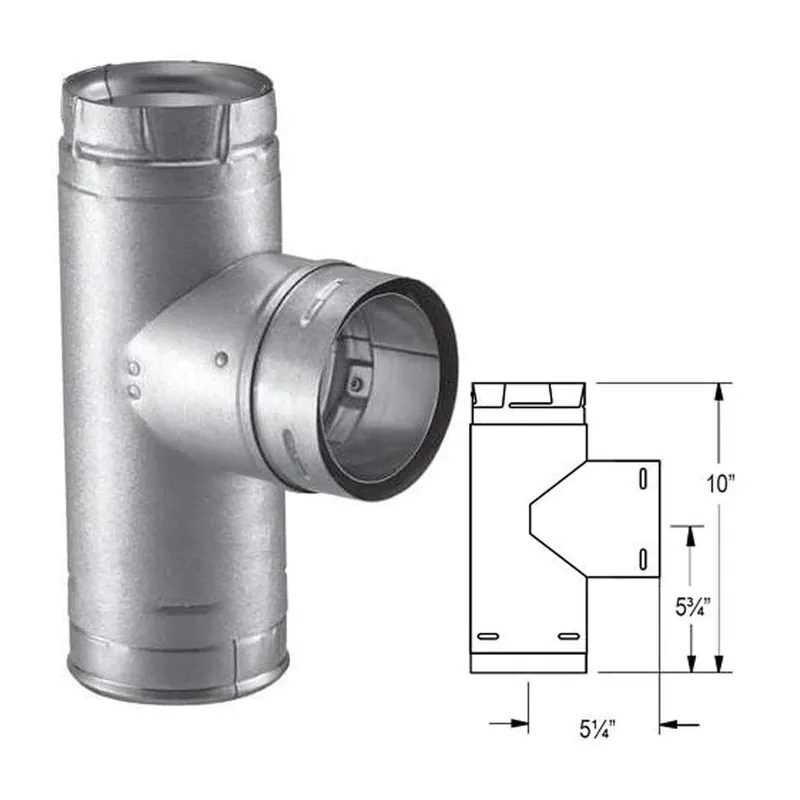 Duravent 3PVP-T1 PelletVent Single Tee with Cleanout Tee Cap 3 Inch