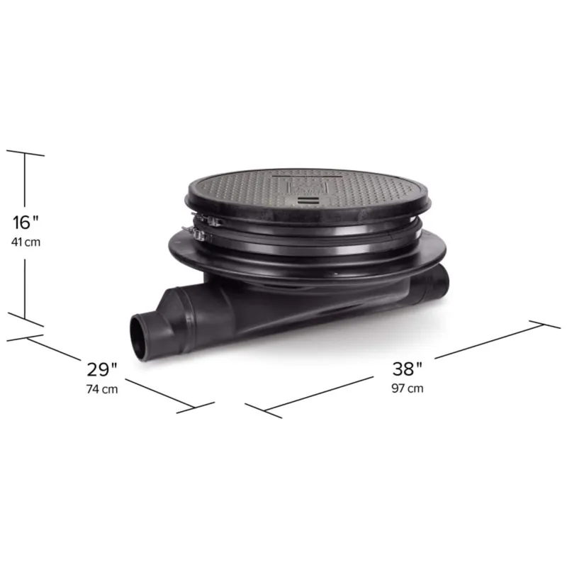 Schier 8064-001-01 SV24 wastewater sampling port with cast iron cover
