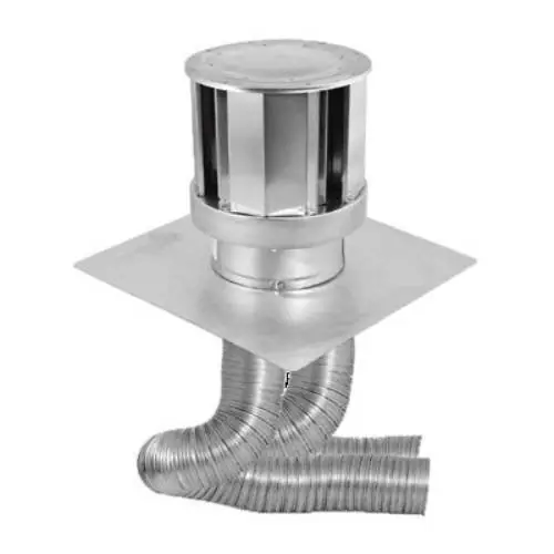 Duravent 46DVA-CL33 Chimney Liner Kit Direct-Vent Co-Linear with Flex 3INx35FT High-Wind Cap 4 x 6-5/8 Inch