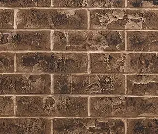 Majestic BRICK36MPLTB 36 inches Tavern Brown Stacked Brick, 4-Piece Brick Interior Panels