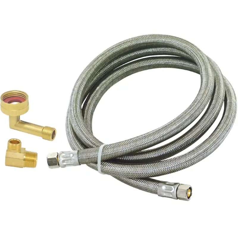 Ez-Flo Eastman 41059 Universal Ss Dishwasher Installation Kit 8-foot
