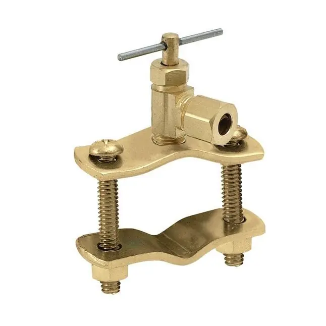 Ez-Flo Eastman 65801LF self-piercing saddle valve 1/4 inches brass for copper tubing