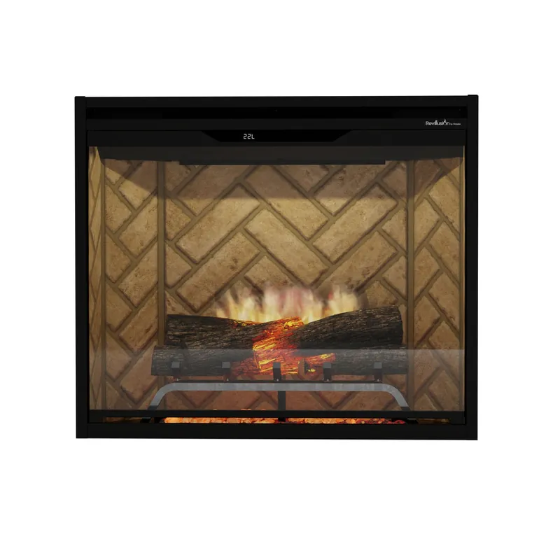 Dimplex 500005735 Revillusion 36 inches Built-In Electric Firebox with Herringbone Liner REBF36-WCFG