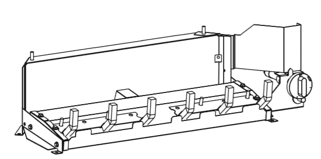 White Mountain VFSM18N 18 inches Manual Valve Vented/Vent Free Slope Glaze Burner - Natural Gas