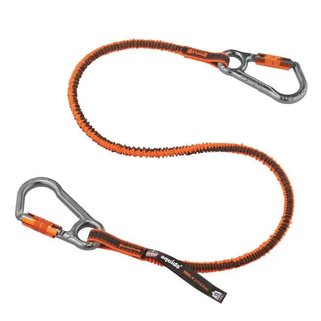 Squids 19828 3118F(x) Tool Lanyard - Dual Locking Carabiners - 15lbs