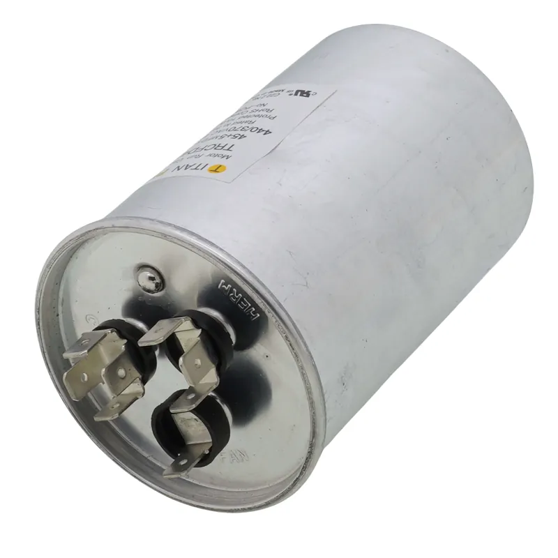 Titan Pro TRCFD455 45+5MFD 440/370V Round Run Capacitor Replaces PRCFD455