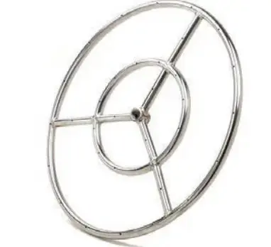 Athena FRS06 Fire Products 6 Inch Stainless Steel Gas Fire Pit Ring