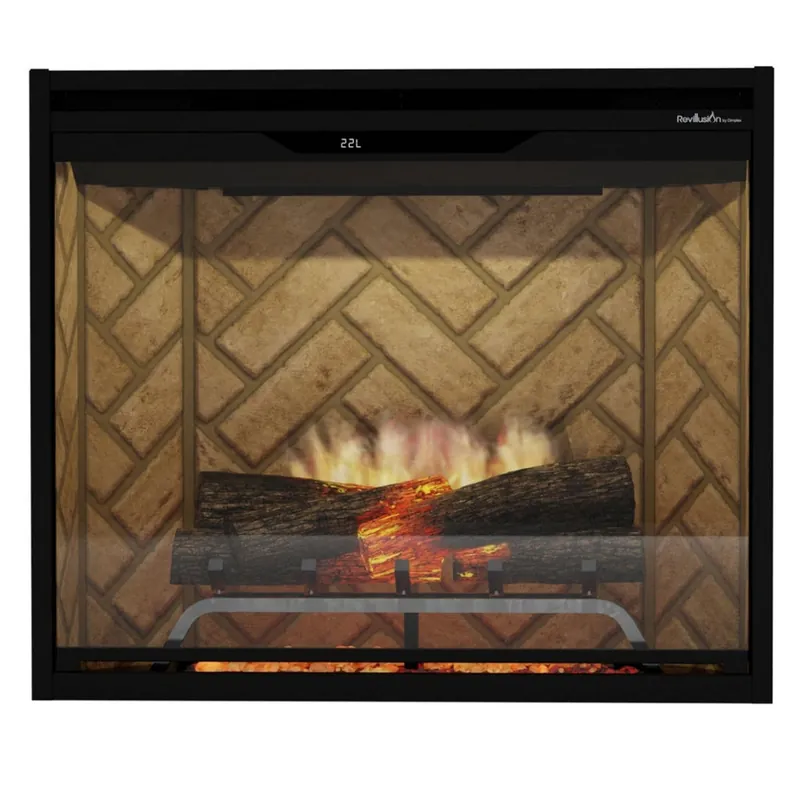 Dimplex 500005734 Revillusion 30 inches Built-In Electric Firebox with Herringbone Liner REVF30-HB