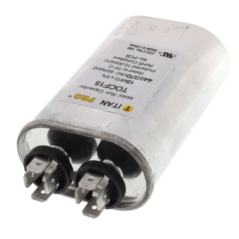 Titan Pro TOCF15 Motor Run Capacitor 15 Microfarad 370-440VAC