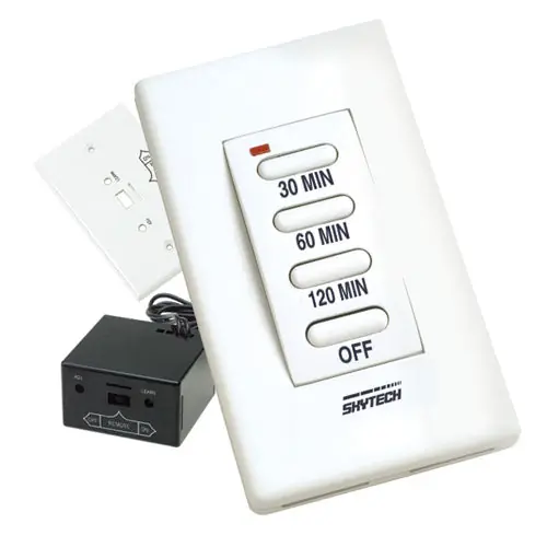 Skytech TM-R-2A Wireless Wall Mounted Timer Fireplace Control w/ 30/60/120 Minute Operation